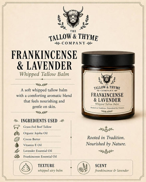 Frankincense & Lavender – Whipped Tallow Balm