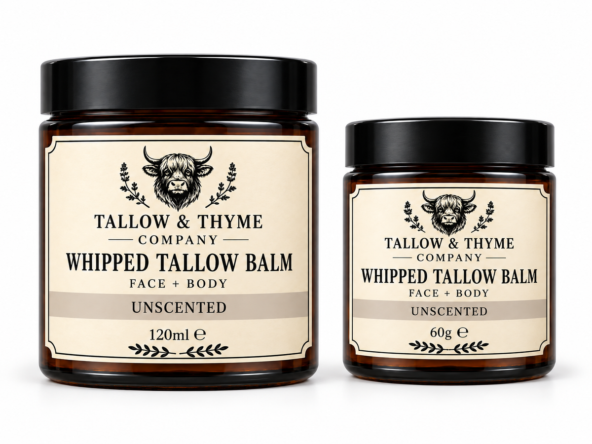 Unscented Whipped Tallow Balm by The Tallow & Thyme Company