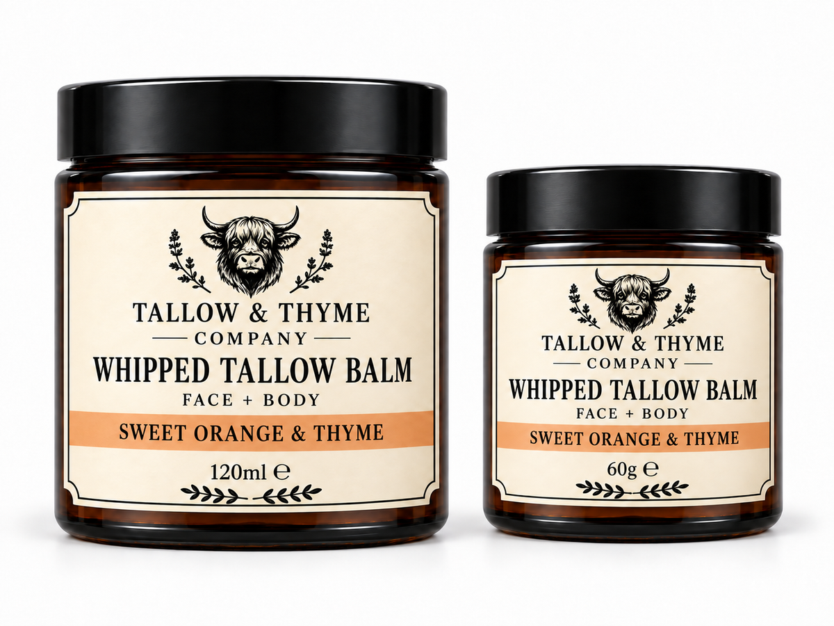 Sweet Orange & Thyme Whipped Tallow Balm by The Tallow & Thyme Company