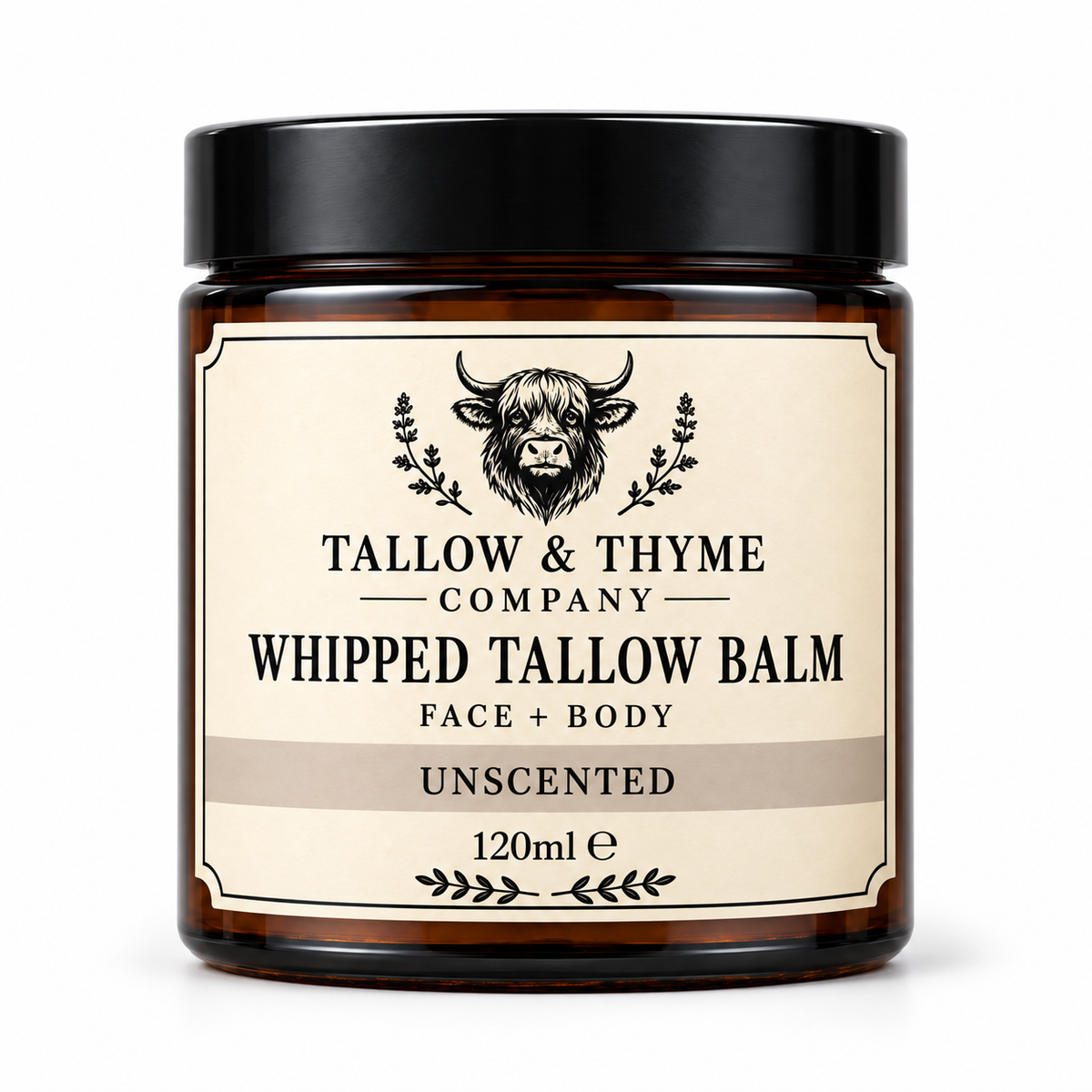 Unscented Whipped Tallow Balm by The Tallow & Thyme Company