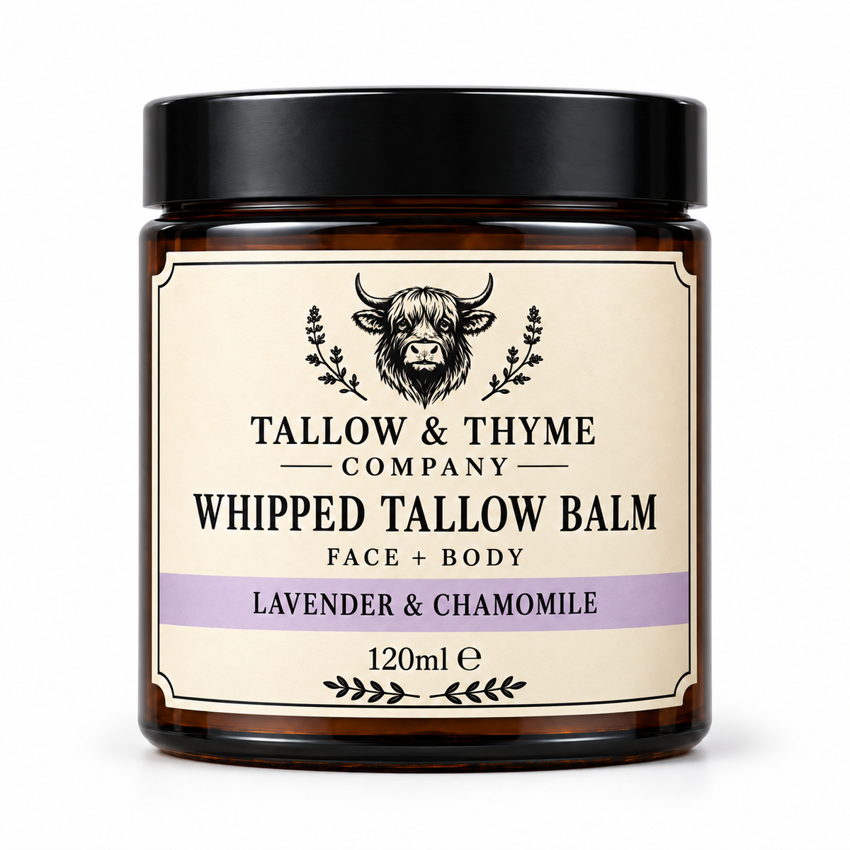Lavender & Chamomile Whipped Tallow Balm by The Tallow & Thyme Company