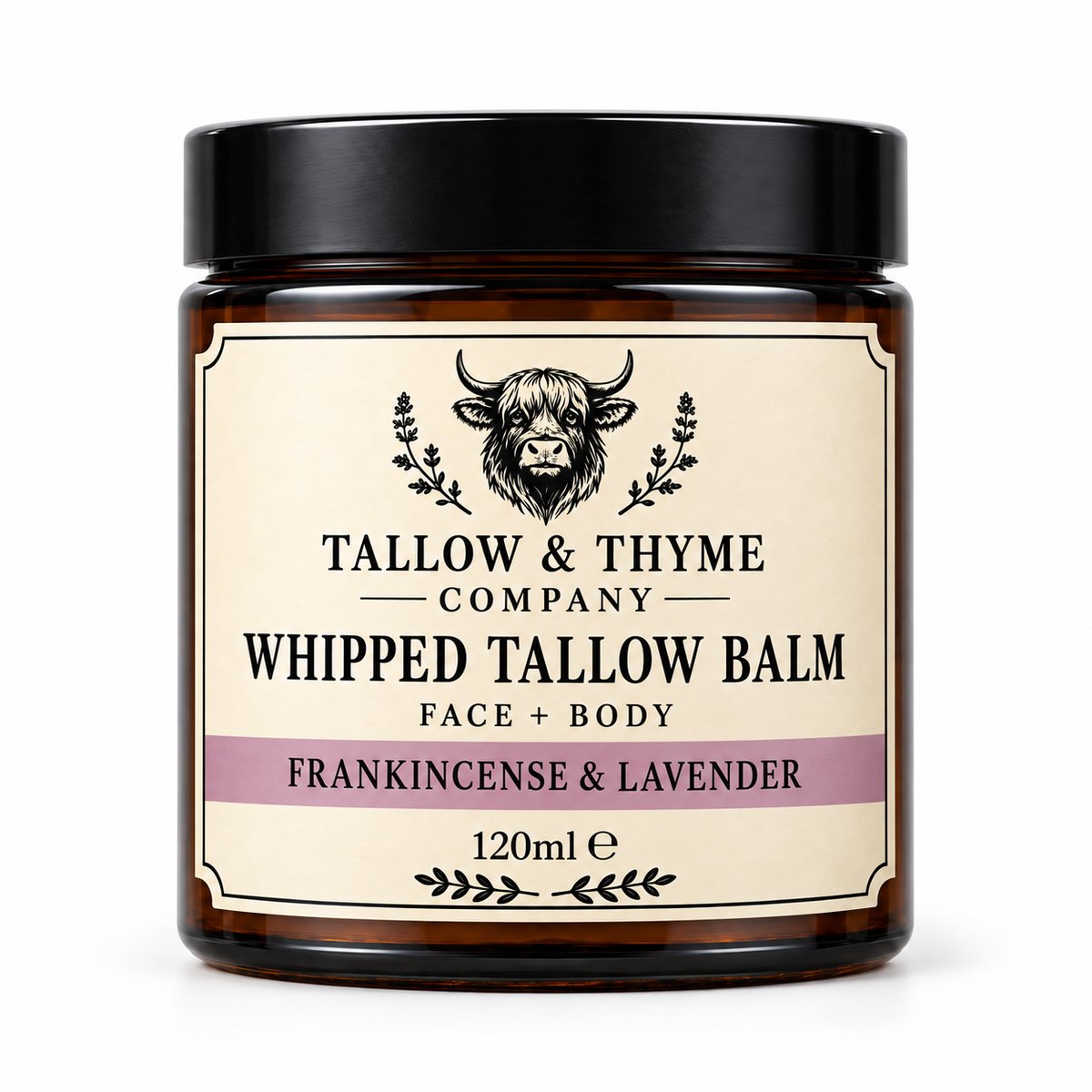 Frankincense & Lavender Whipped Tallow Balm by The Tallow & Thyme Company