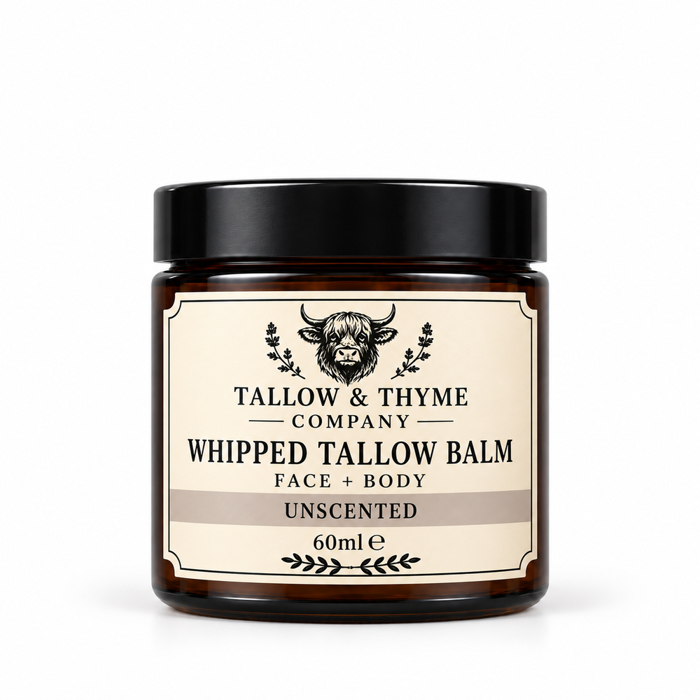 The Tallow & Thyme Company whipped tallow balm jar