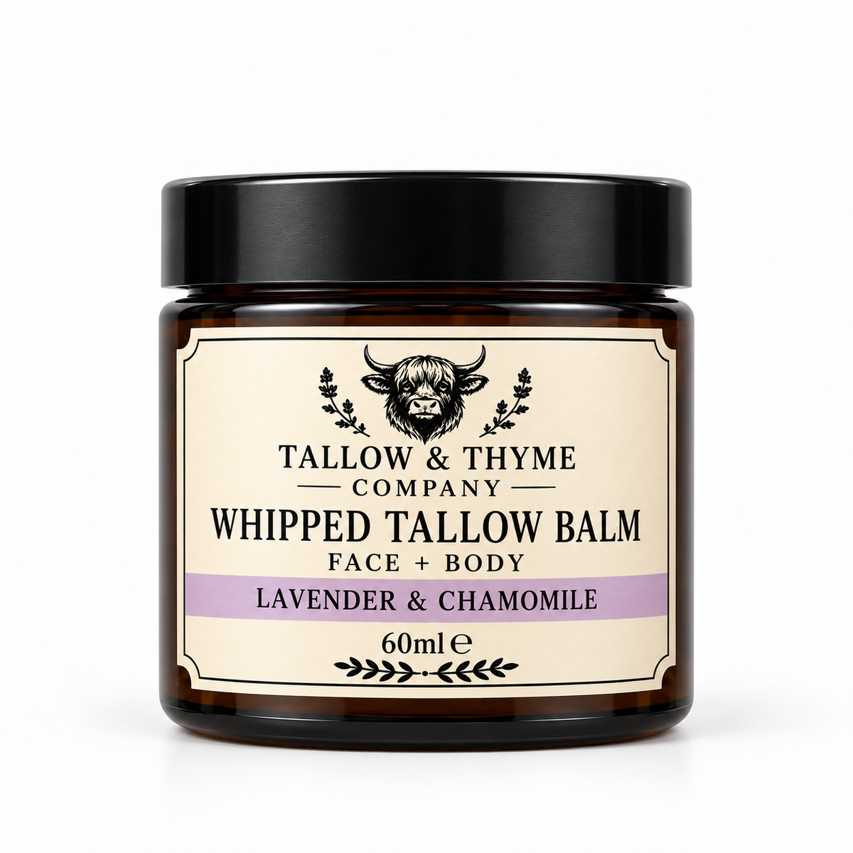 Lavender & Chamomile Whipped Tallow Balm by The Tallow & Thyme Company