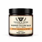 Sweet Orange & Thyme Whipped Tallow Balm by The Tallow & Thyme Company